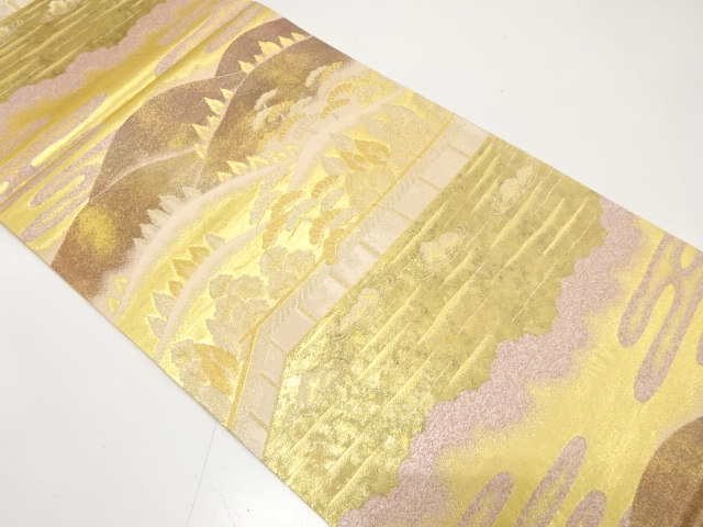 JAPANESE FUKURO OBI / WOVEN ZEN GARDEN